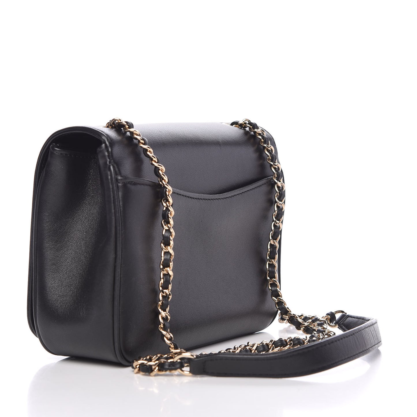 Lambskin CC Mania Flap Bag Black