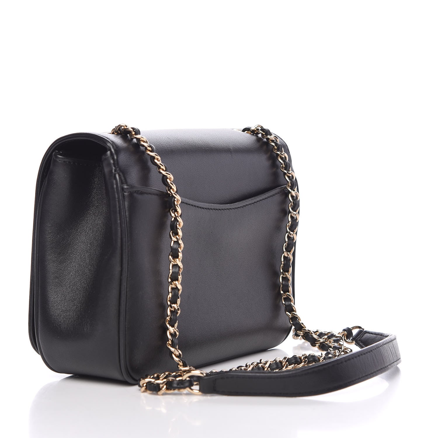 Chanel Lambskin CC Mania Flap Bag Black 3 of 9