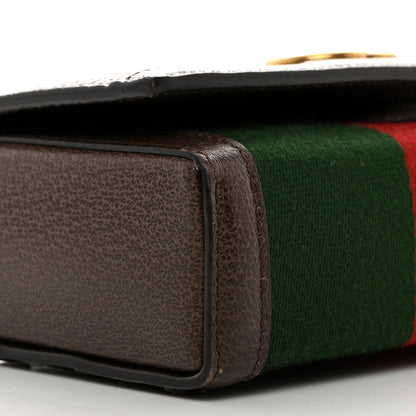 Gucci Web Textured Dollar Calfskin Mini Double G Shoulder Bag Green Red New Acero 8 of 9