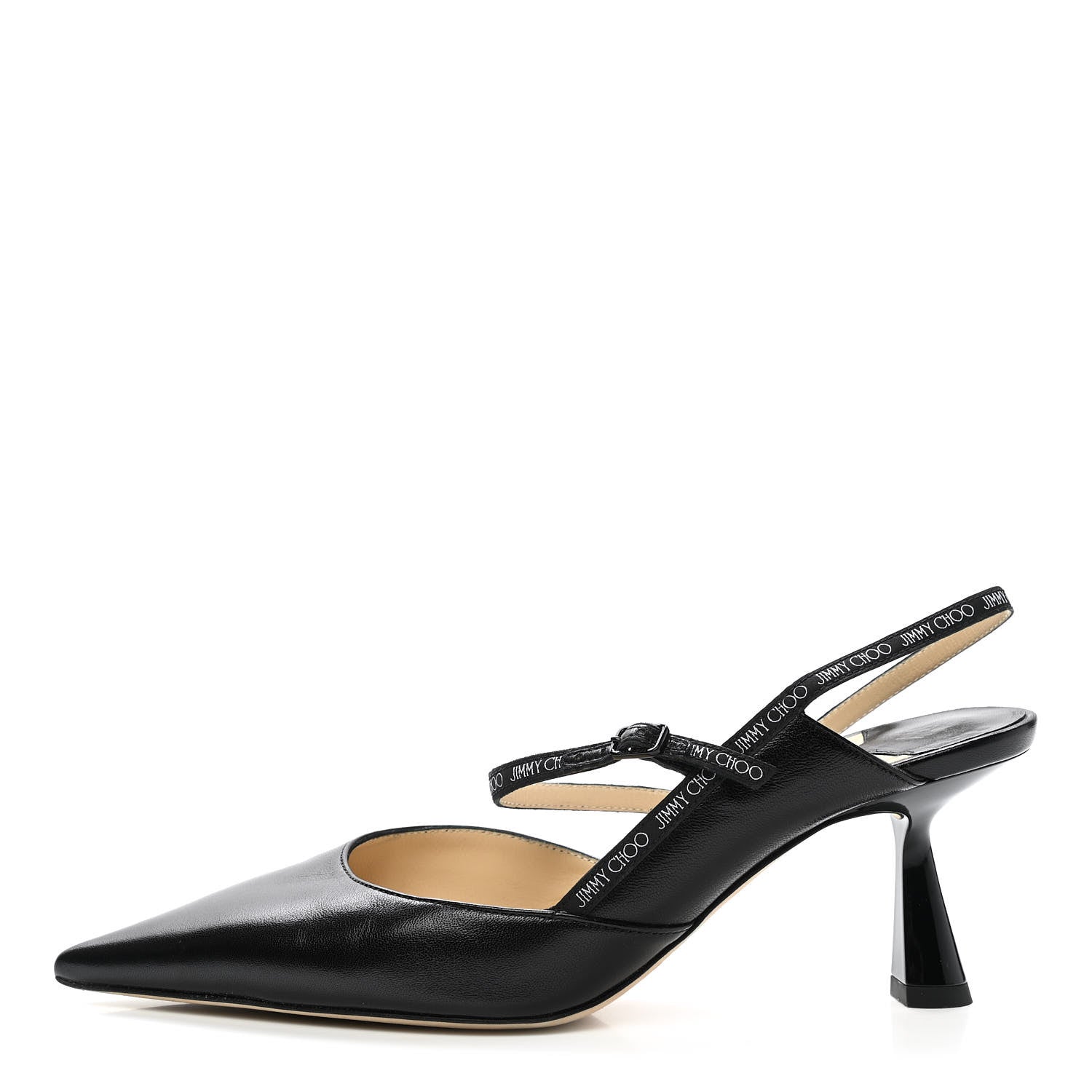 Jimmy Choo Nappa Ray Slingback Pumps 37 Black 1 of 8