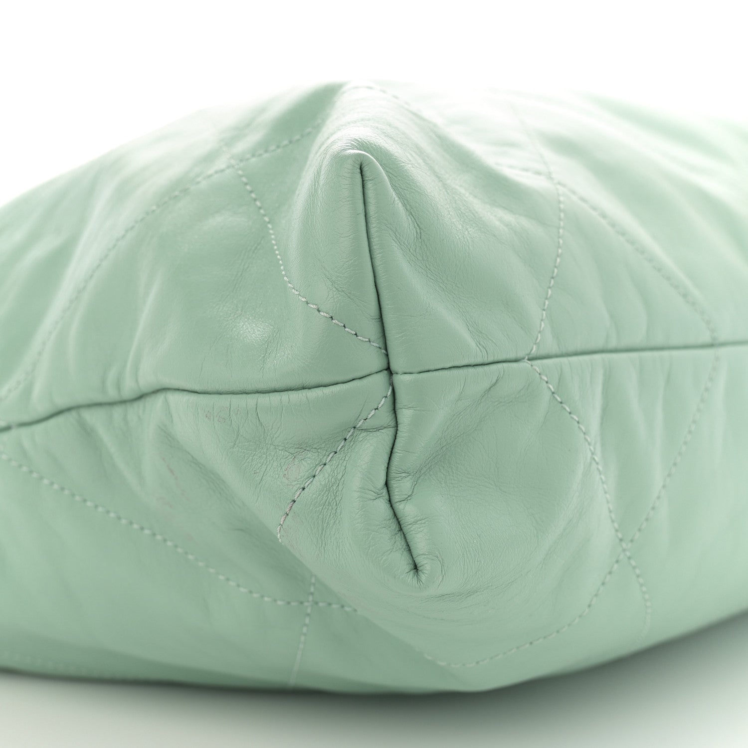 Chanel Shiny Calfskin Quilted Chanel 22 Light Green 10 of 12