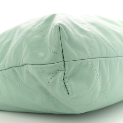 Chanel Shiny Calfskin Quilted Chanel 22 Light Green 10 of 12