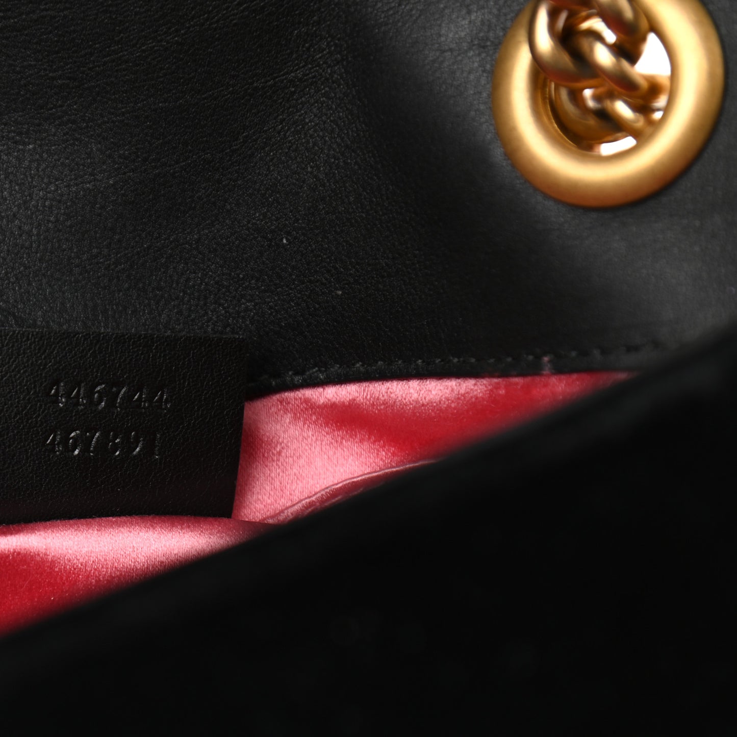 Velvet Matelasse Mini GG Marmont Shoulder Bag Black