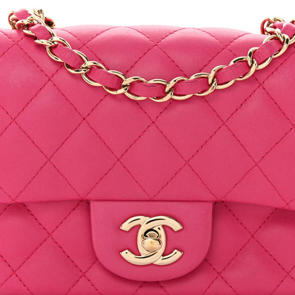 Chanel Lambskin Quilted Mini Square Flap Pink 8 of 11