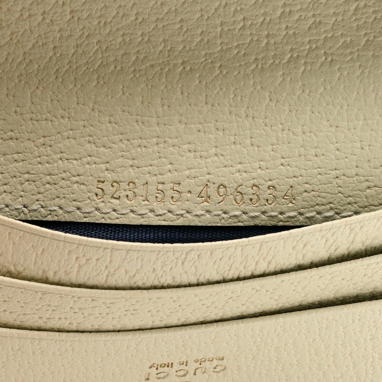 Textured Calfskin Web Ophidia Card Case Mystic White