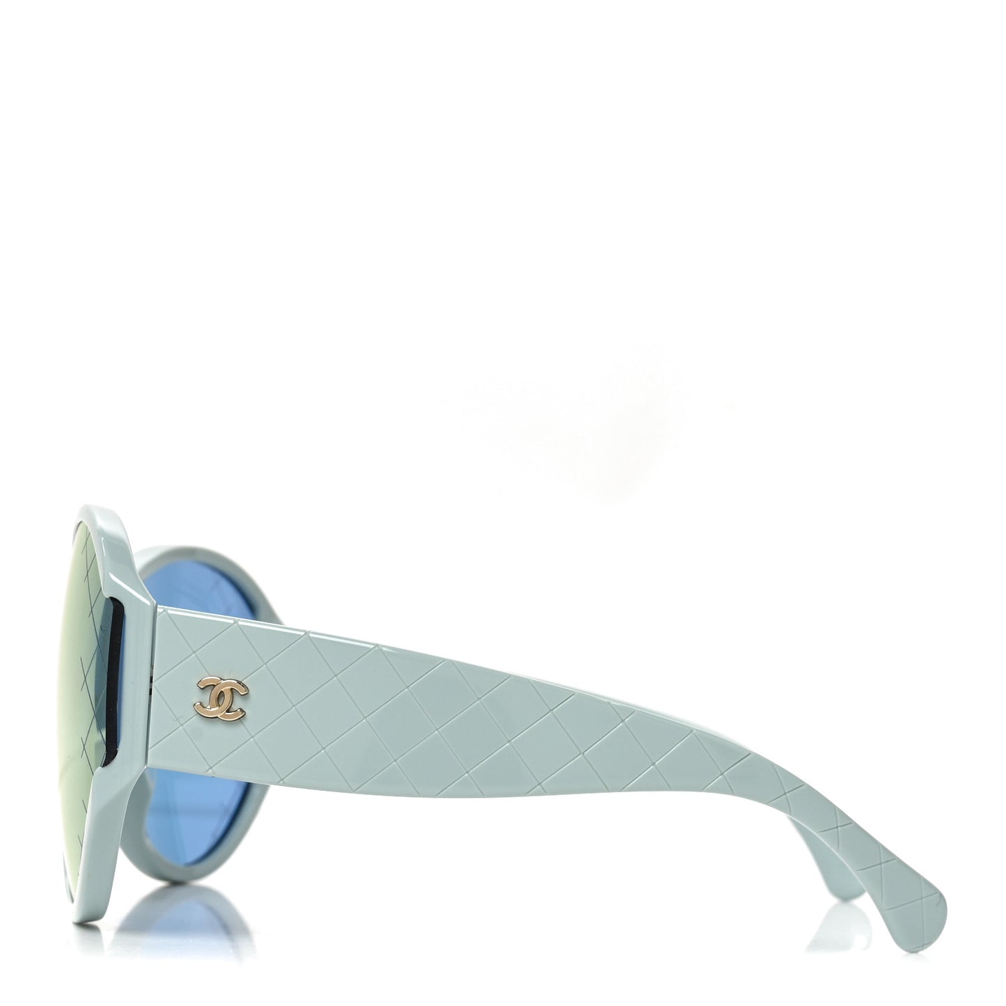 Acetate Mirror Shield Sunglasses 71476-A Light Blue