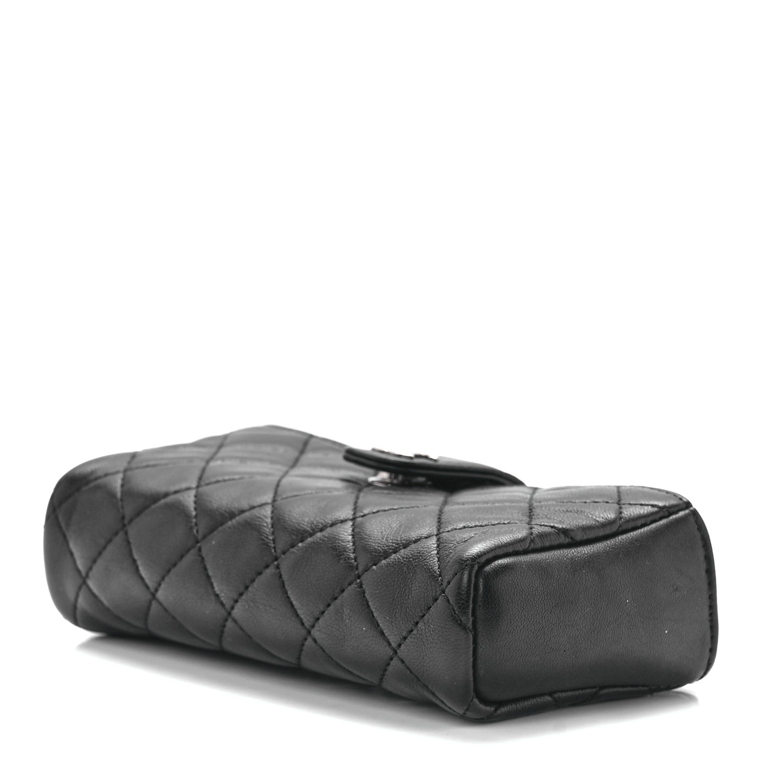 Chanel Lambskin Quilted Crystal Valentine Charms Mini Phone Holder Crossbody Bag Black 10 of 13