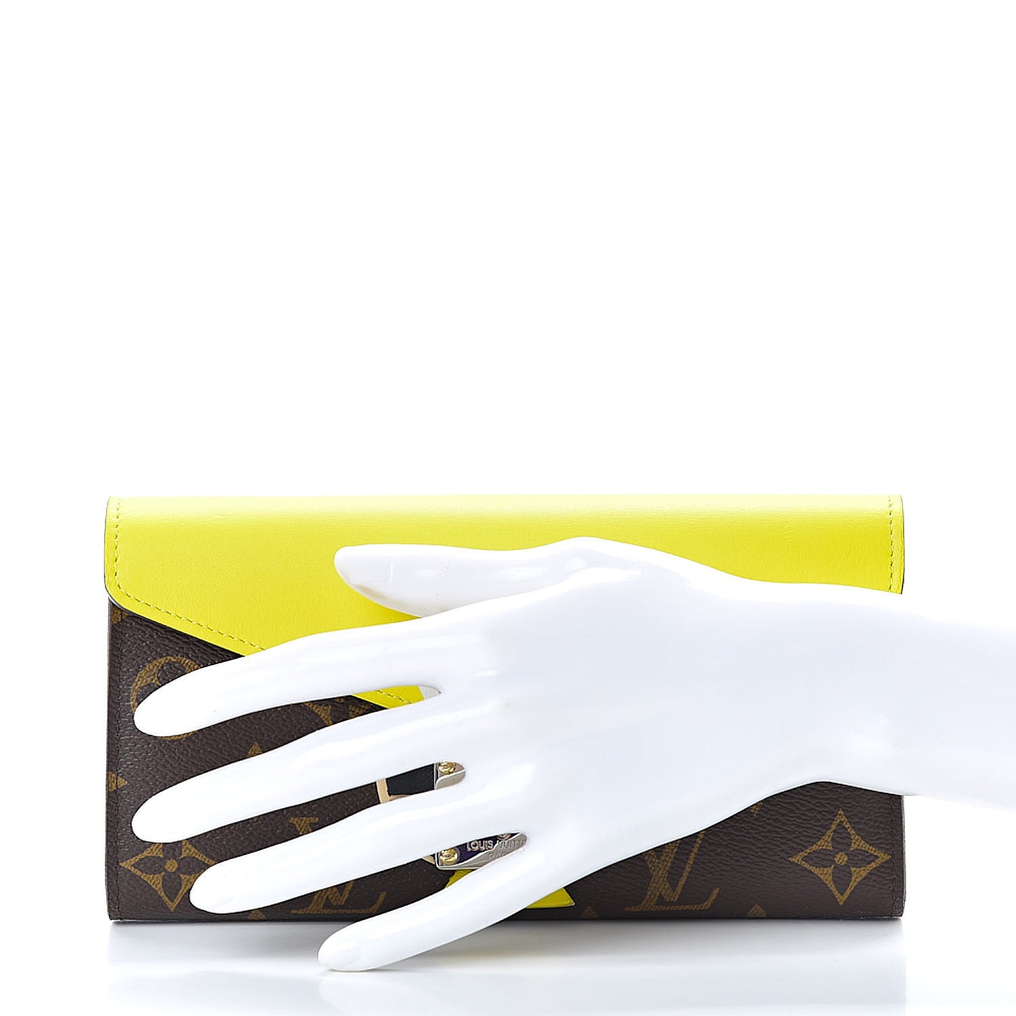 Monogram Tribal Mask Sarah Wallet Yellow