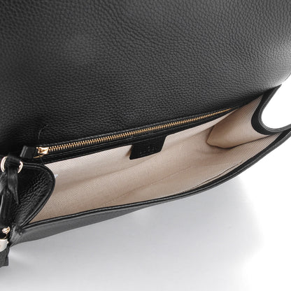 Gucci Pebbled Calfskin Medium Soho Clutch Black 5 of 7