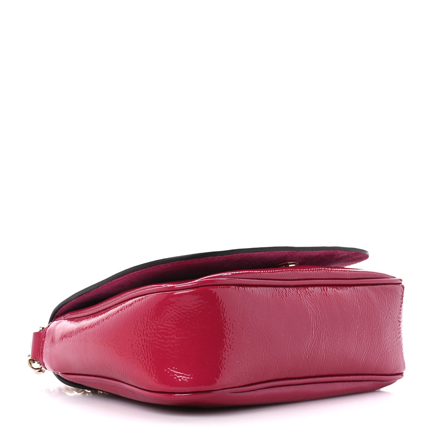 Vernice Naplack Small Soho Flap Crossbody Bright Bougainvillea
