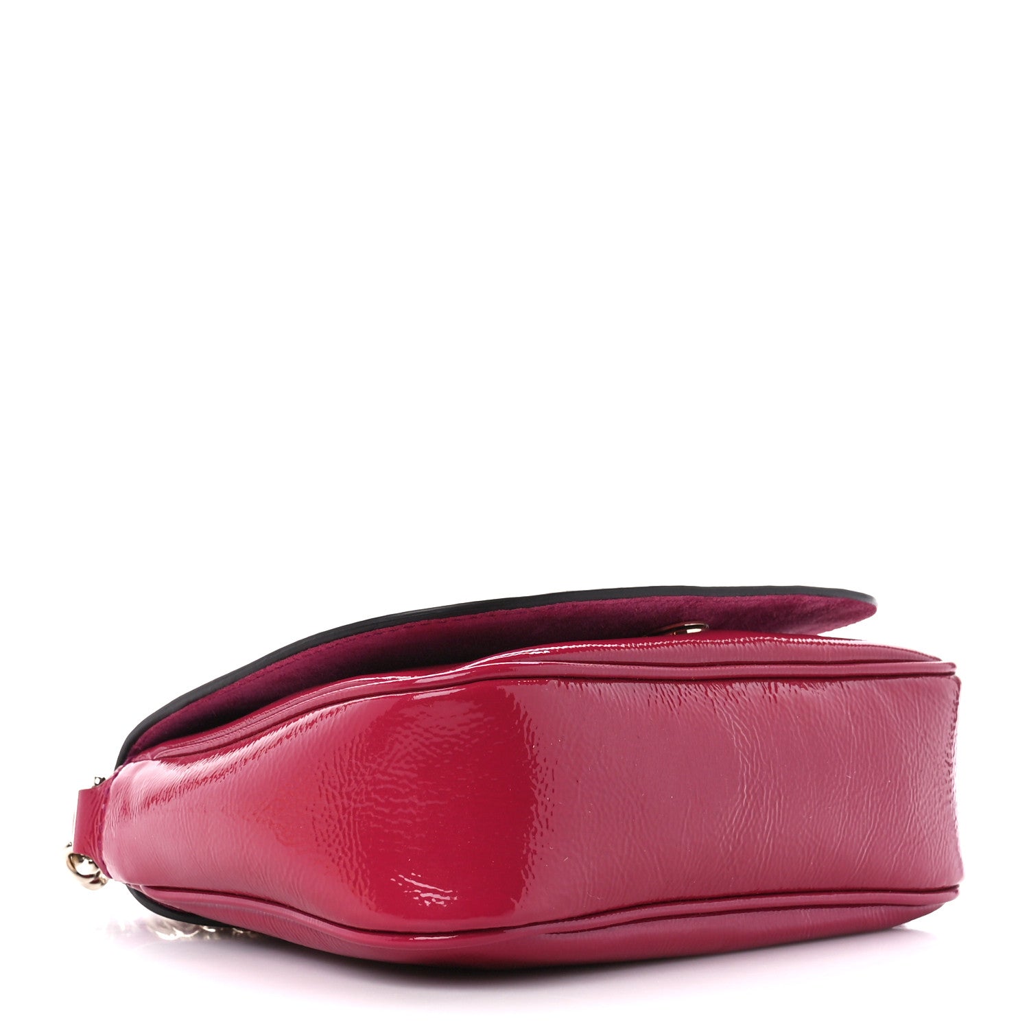 Gucci Vernice Naplack Small Soho Flap Crossbody Bright Bougainvillea 4 of 11