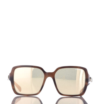 Chanel Acetate 24K Gold Mirror Square Sunglasses 5408 Brown 2 of 8