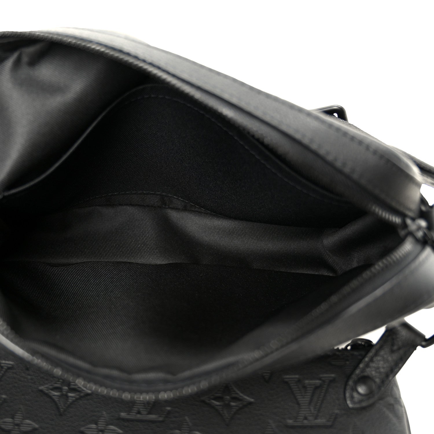 Louis Vuitton Calfskin Monogram Shadow Trio Messenger Black 5 of 10