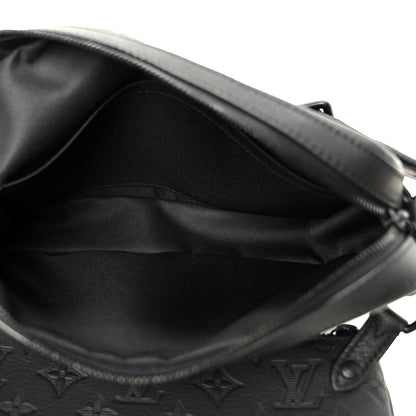 Louis Vuitton Calfskin Monogram Shadow Trio Messenger Black 5 of 10