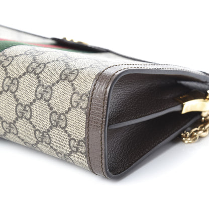 Gucci GG Supreme Monogram Web Small Ophidia Chain Shoulder Bag Brown 9 of 9