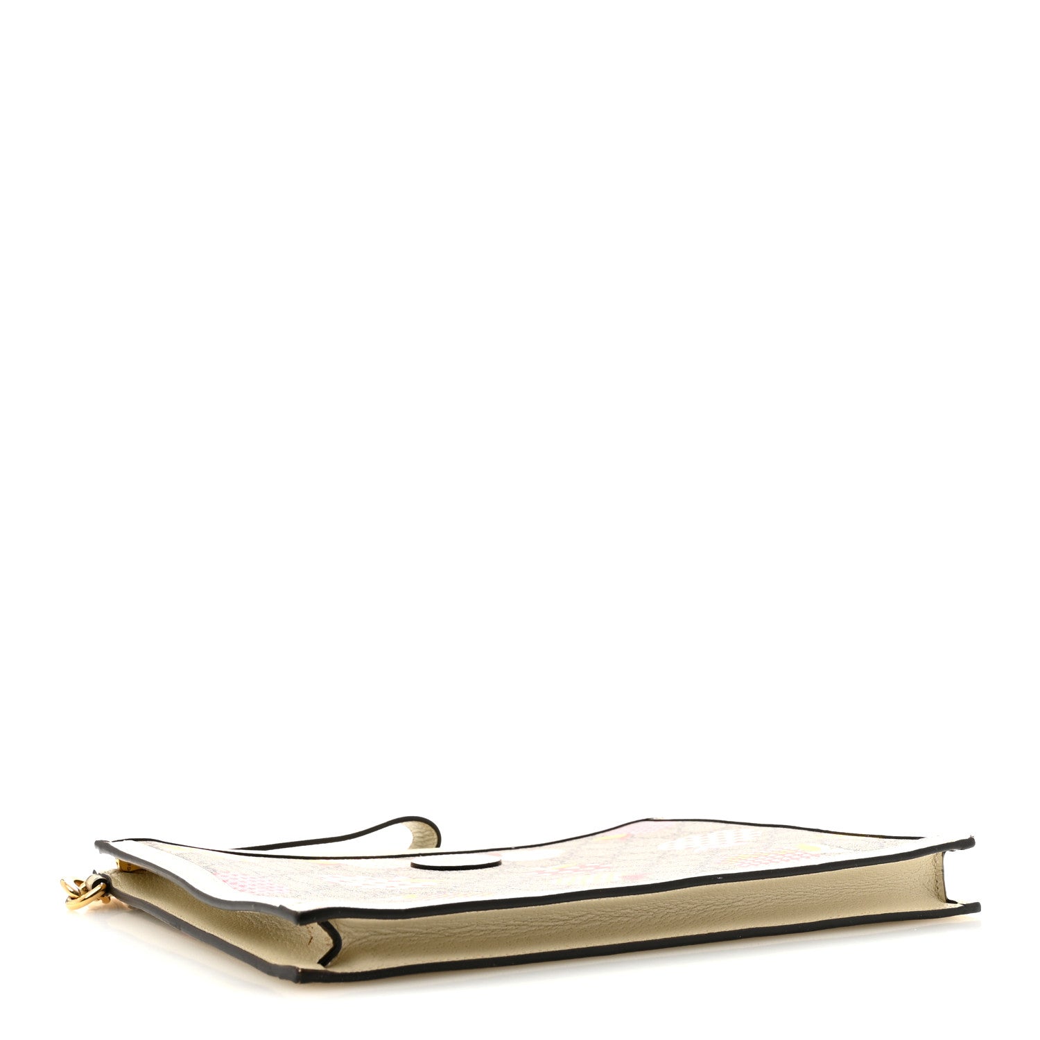 Gucci GG Supreme Monogram Les Pommes Interlocking G Wristlet Pouch  Beige Multicolor Mystic White 4 of 13