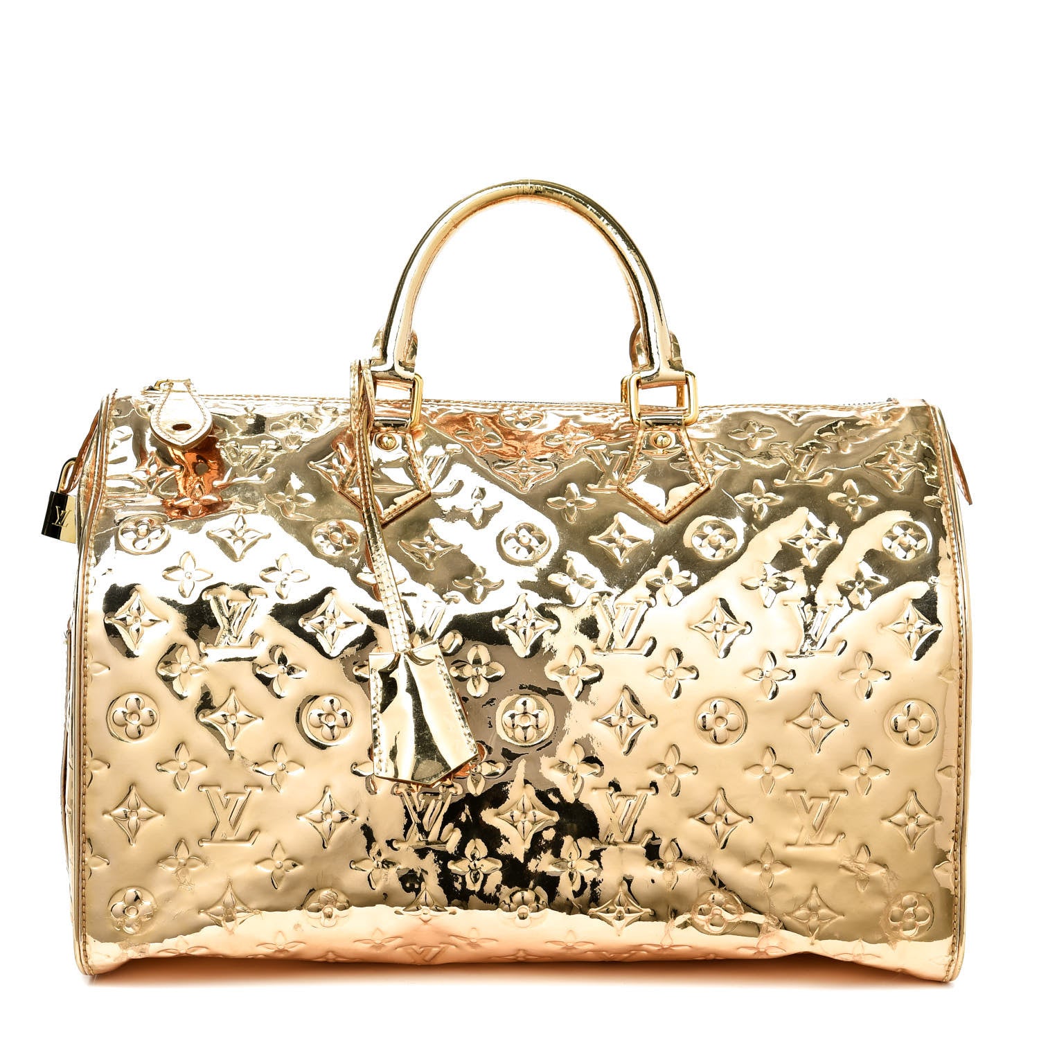 Louis Vuitton Monogram Miroir Speedy 35 Gold 1 of 8