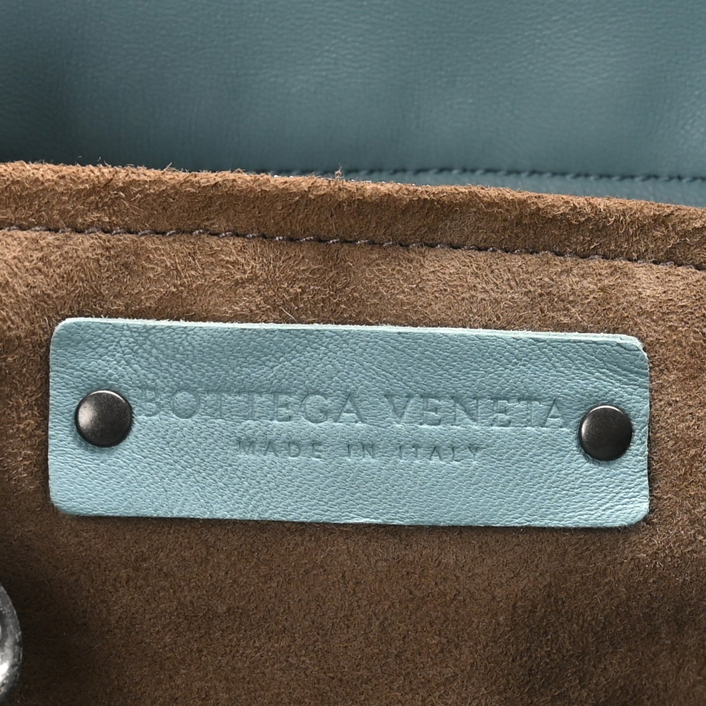 Nappa Intrecciato Medium Flow Wave Tote Blue
