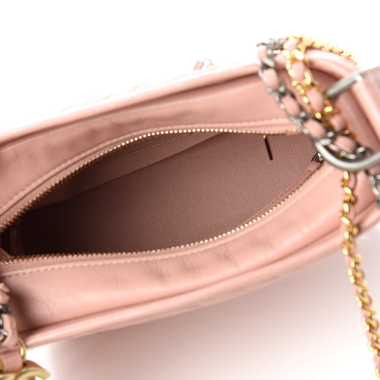 Chanel Aged Calfskin Quilted Small Gabrielle Hobo Pink 5 of 10