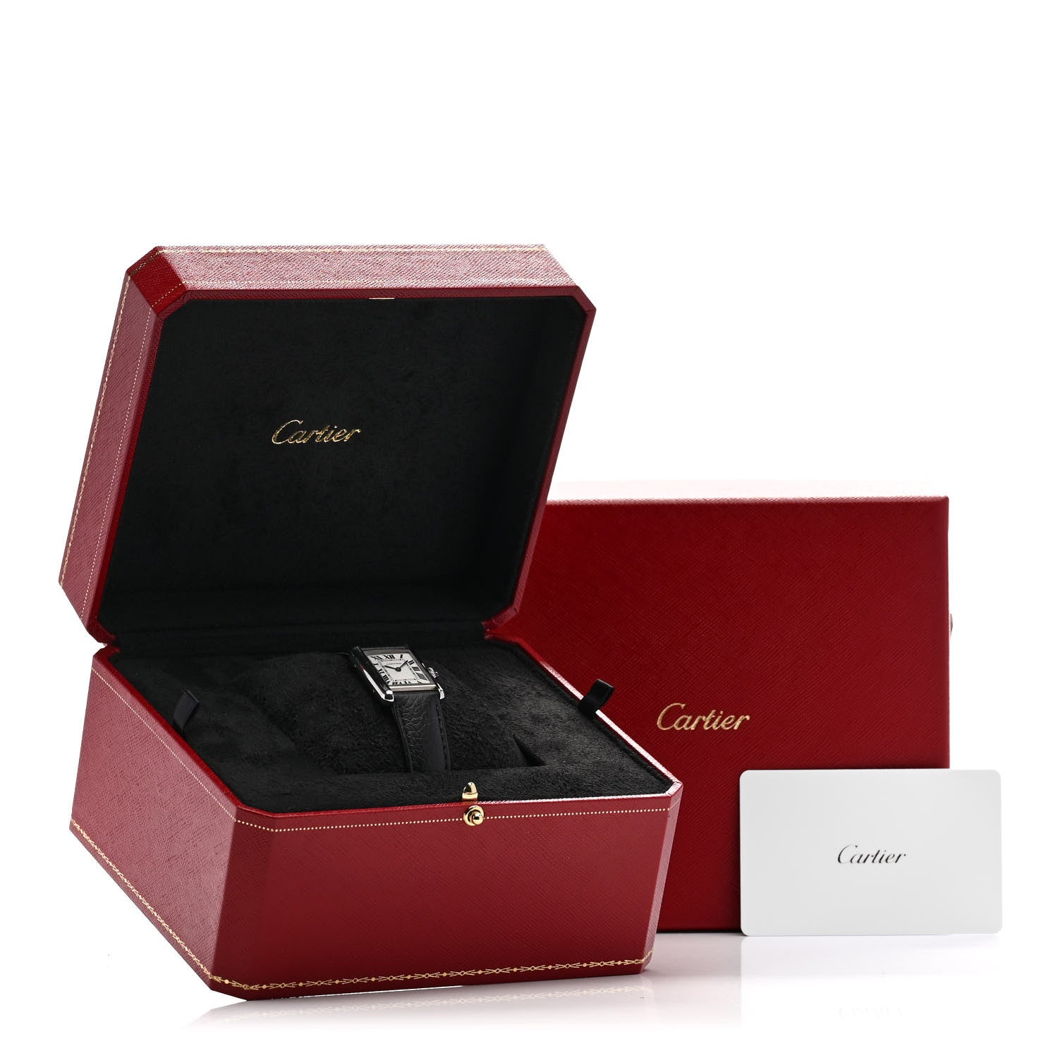 Cartier Stainless Steel Calfskin 22mm Must de Cartier Tank Quartz Watch 5 of 5