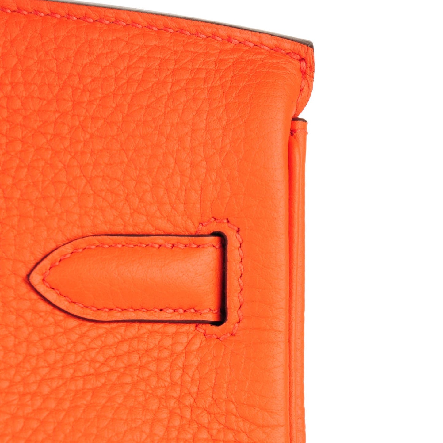 Taurillon Clemence Birkin 30 Orange Poppy