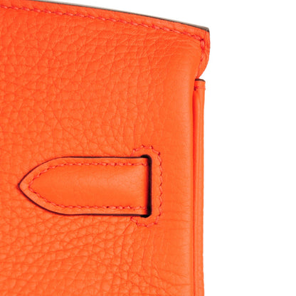 Hermes Taurillon Clemence Birkin 30 Orange Poppy 26 of 27