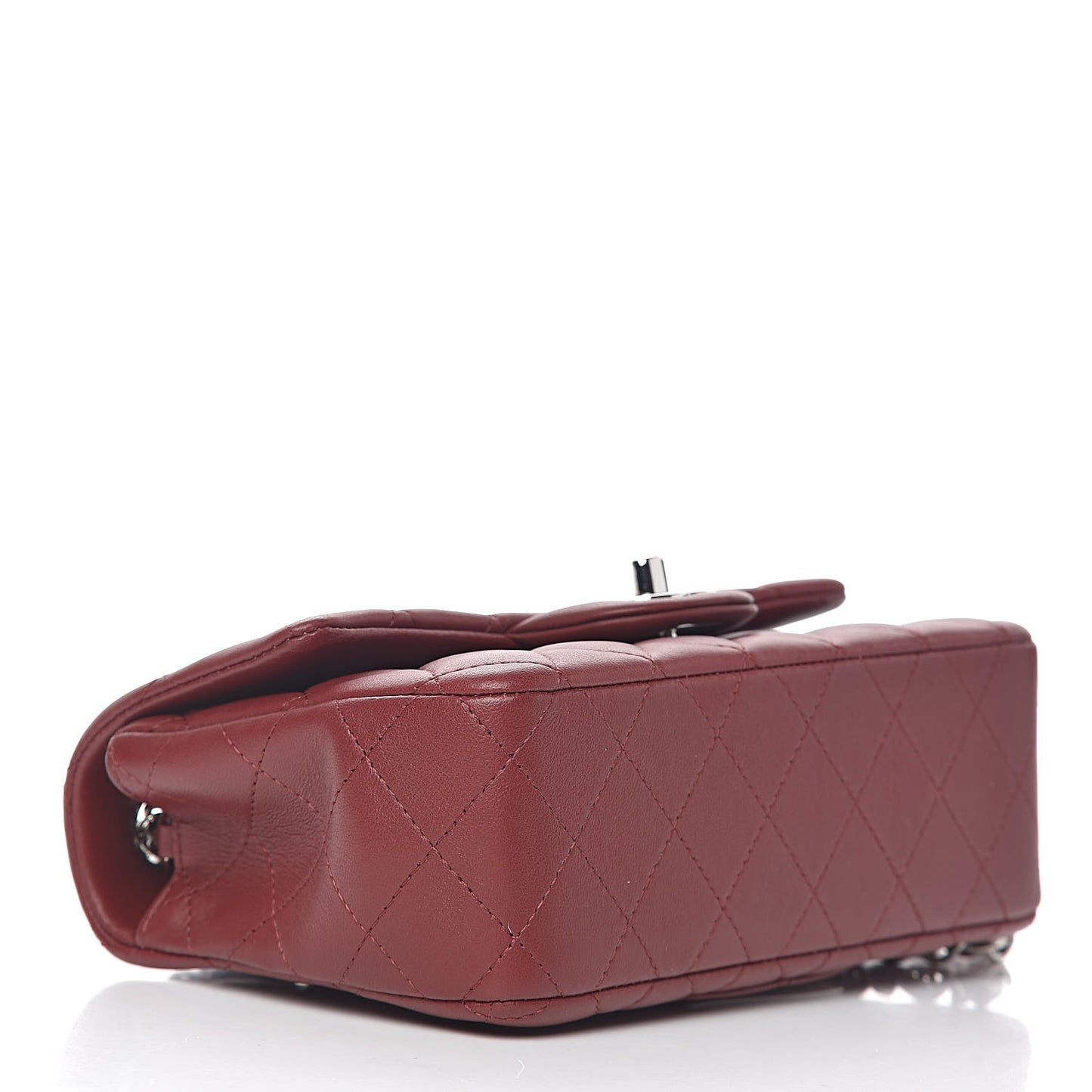 Lambskin Quilted Mini Rectangular Flap Red
