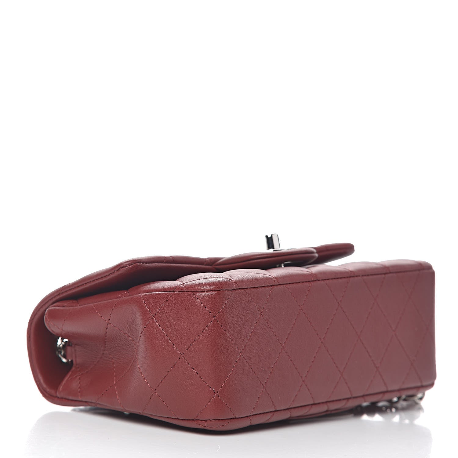 Chanel Lambskin Quilted Mini Rectangular Flap Red 4 of 12