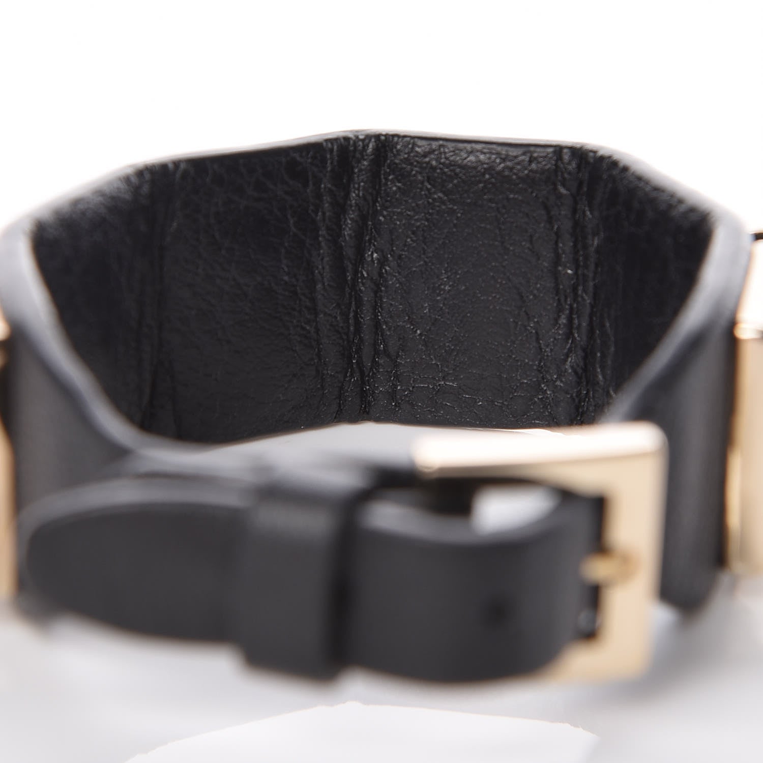 Valentino Garavani Calfskin Macro Rockstud Bracelet Black 4 of 7