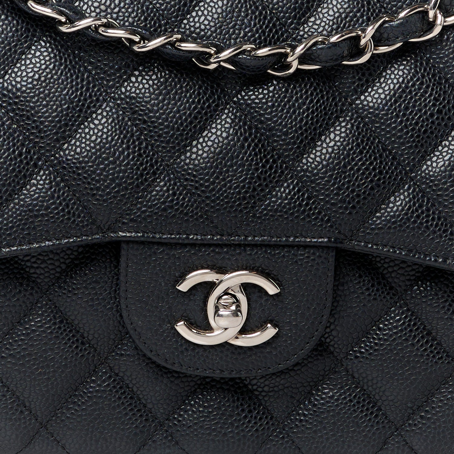 Chanel Caviar Quilted Jumbo Double Flap Black 9 of 11