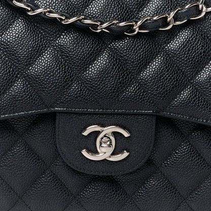 Chanel Caviar Quilted Jumbo Double Flap Black 9 of 11