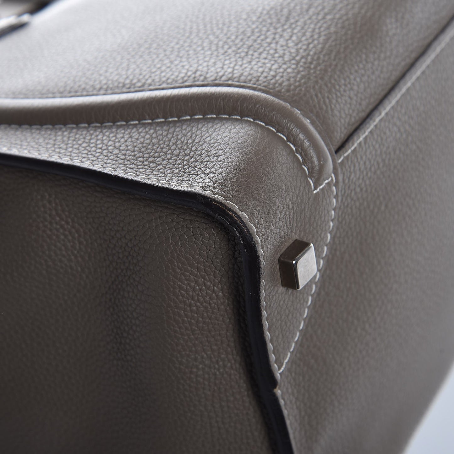 Drummed Calfskin Mini Luggage Souris