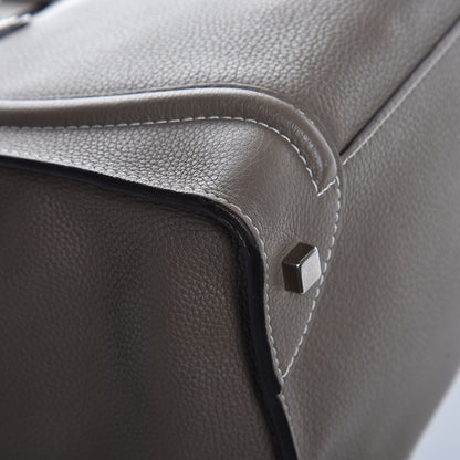 Celine Drummed Calfskin Mini Luggage Souris 11 of 12