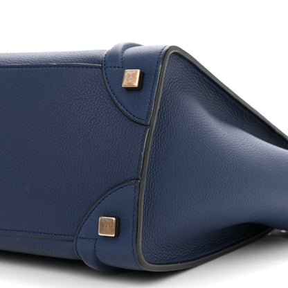 Celine Drummed Calfskin Micro Luggage Marine 11 of 11