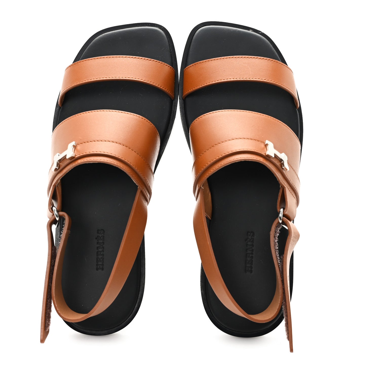 Calfskin Womens Henrio Sandals 40 Naturel