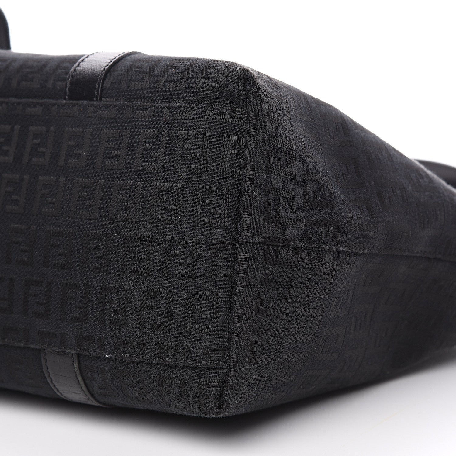 Fendi Zucchino Large Charm Shopping Tote Black 8 of 11