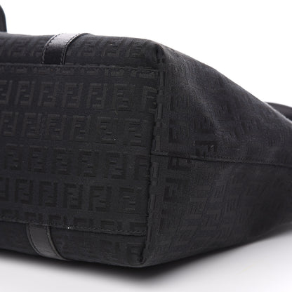 Fendi Zucchino Large Charm Shopping Tote Black 8 of 11