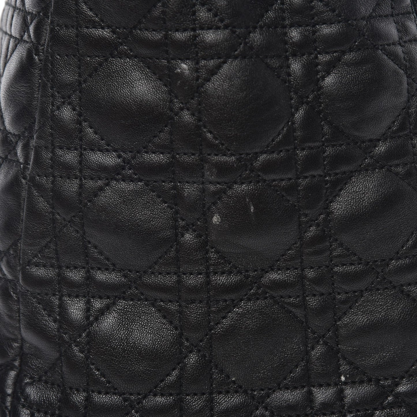 Lambskin Cannage Large Soft Lady Dior Shopping Tote Black