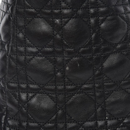 Christian Dior Lambskin Cannage Large Soft Lady Dior Shopping Tote Black 9 of 11