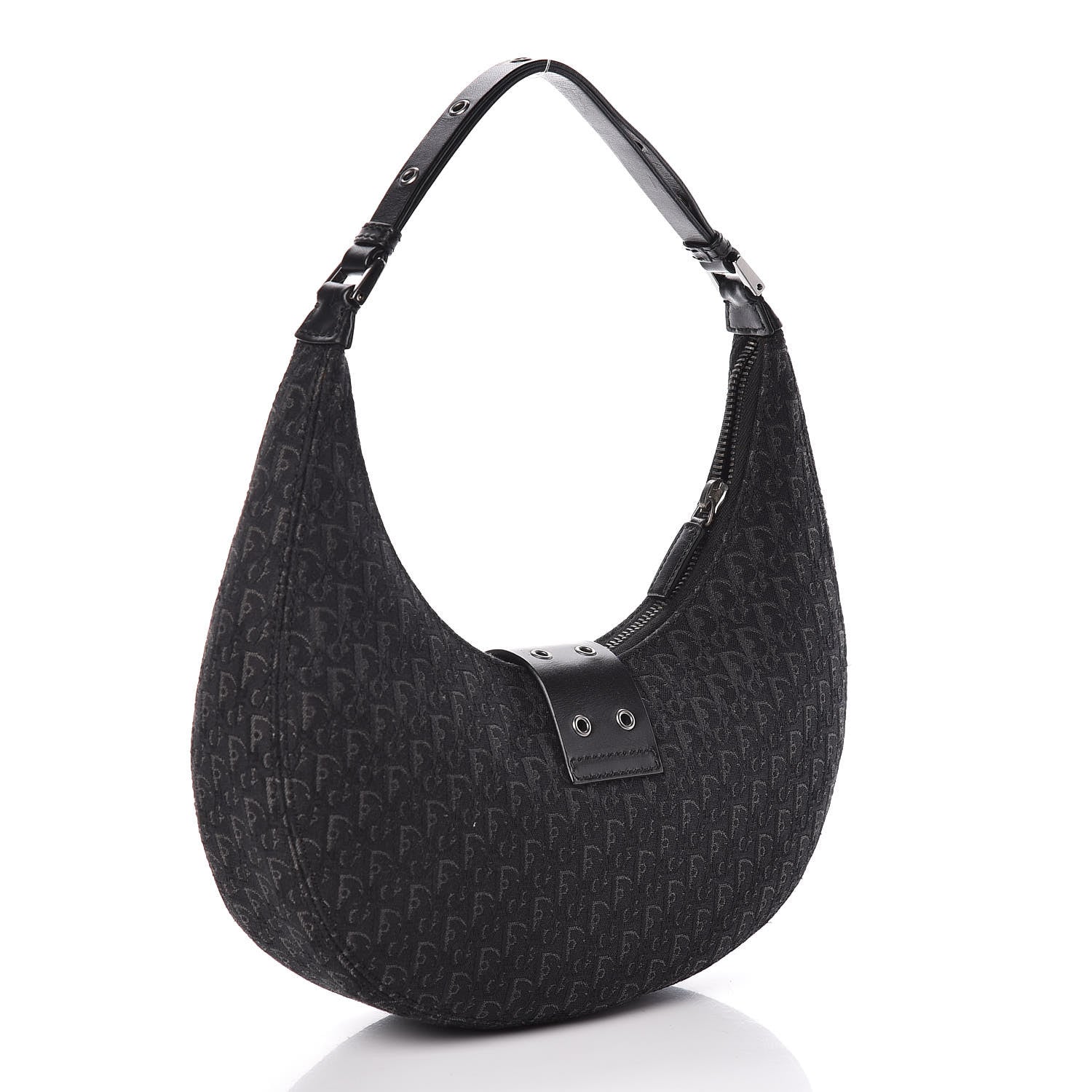 Christian Dior Monogram Street Chic Hobo Black 3 of 9