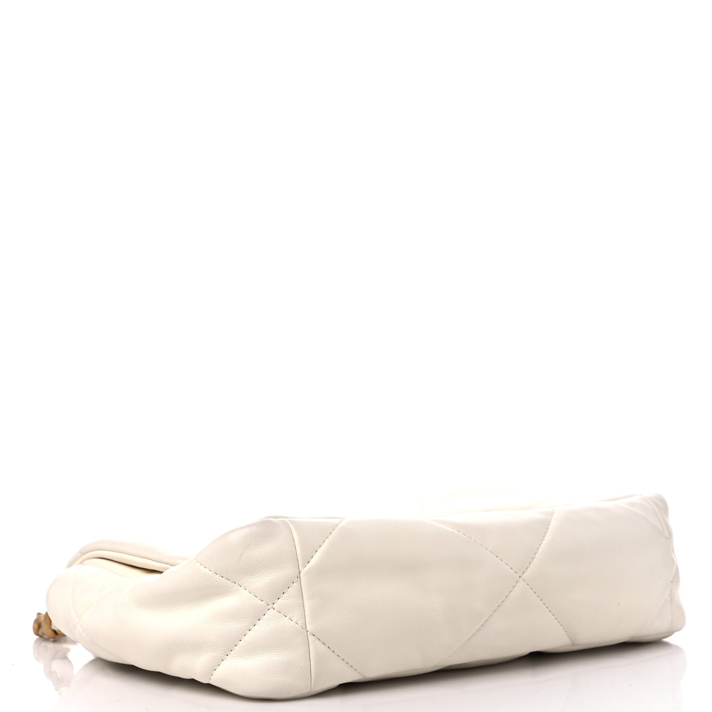 Lambskin Quilted Medium Chanel 19 Flap White