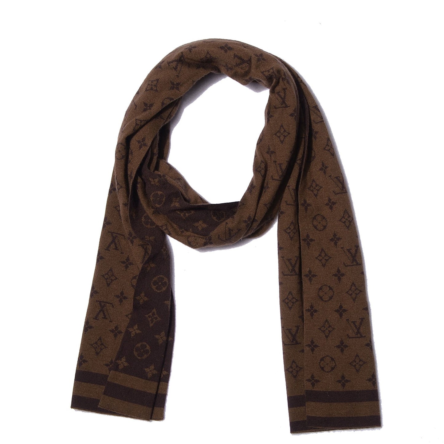 Cashmere Silk Monogram Scarf