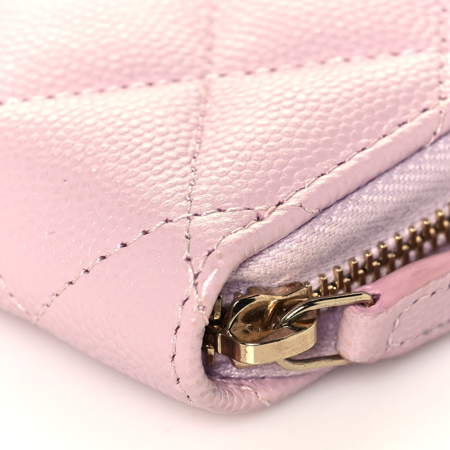 Chanel Caviar Quilted Zip Coin Purse Light Pink 12 of 13