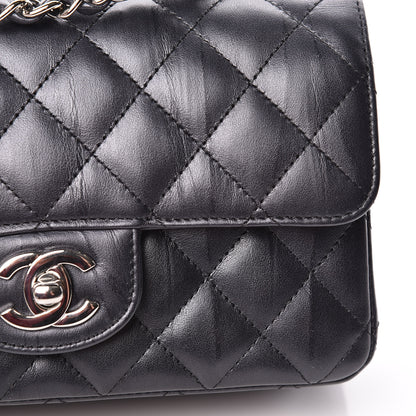 Chanel Iridescent Calfskin Quilted Mini Rectangular Flap Charcoal 11 of 11