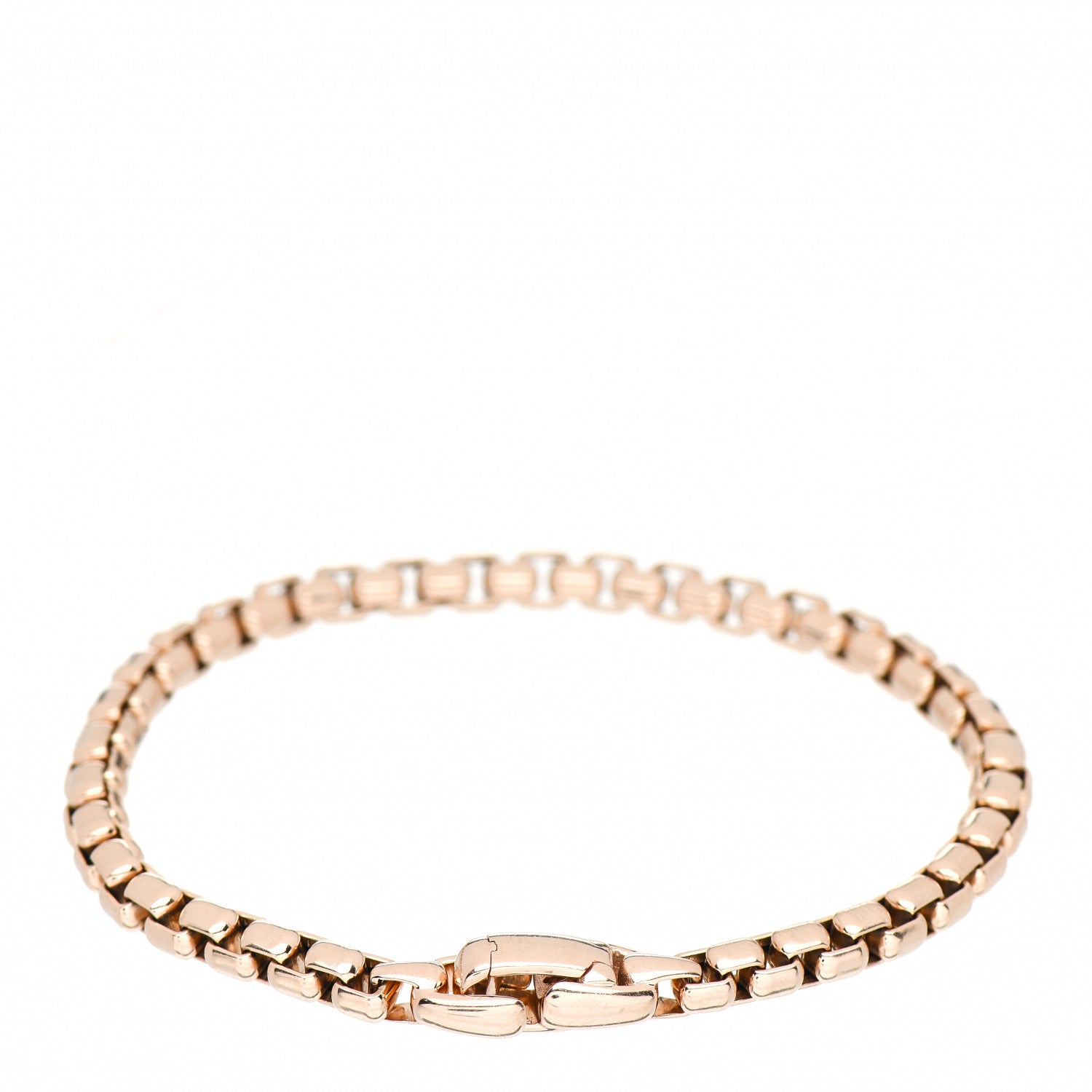 David Yurman 18K Rose Gold 5mm Box Chain Bracelet 3 of 4