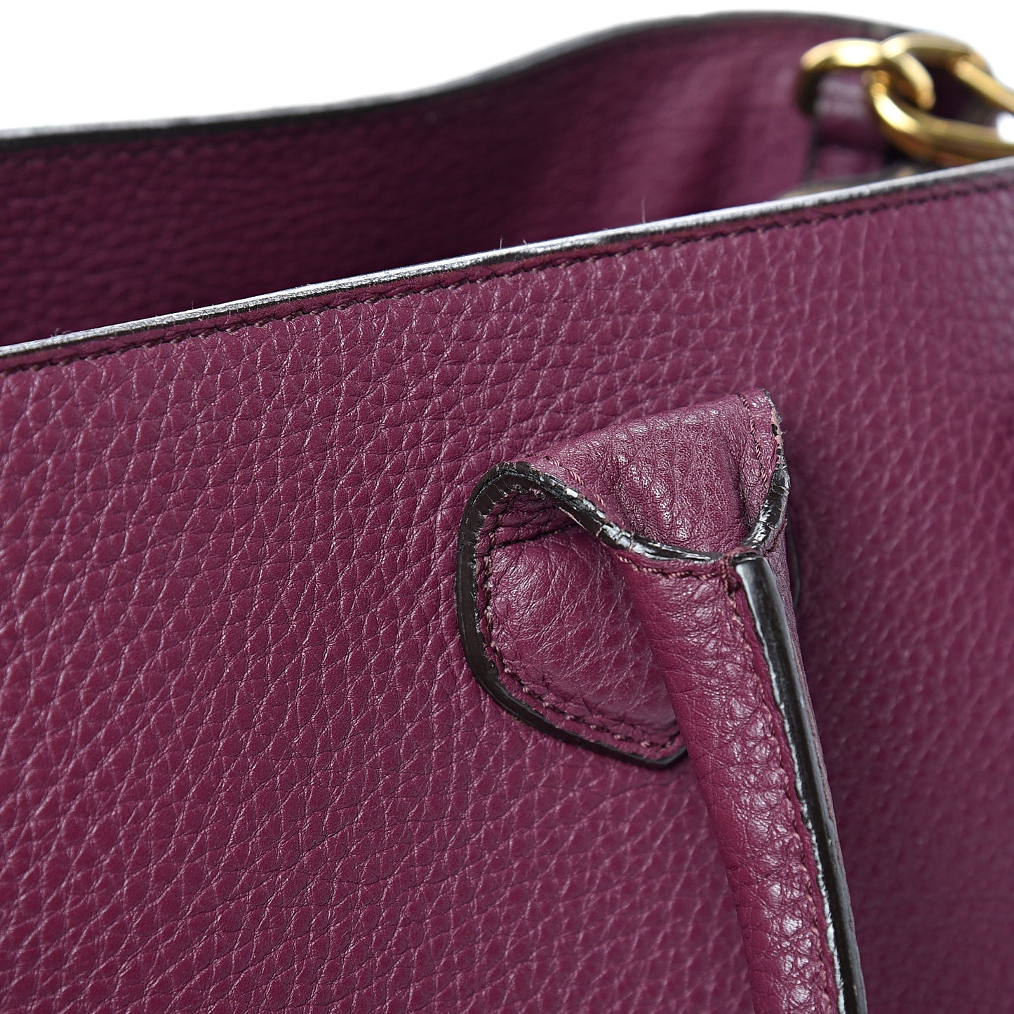 Derby Calfskin House Check Medium Banner Tote Dark Plum