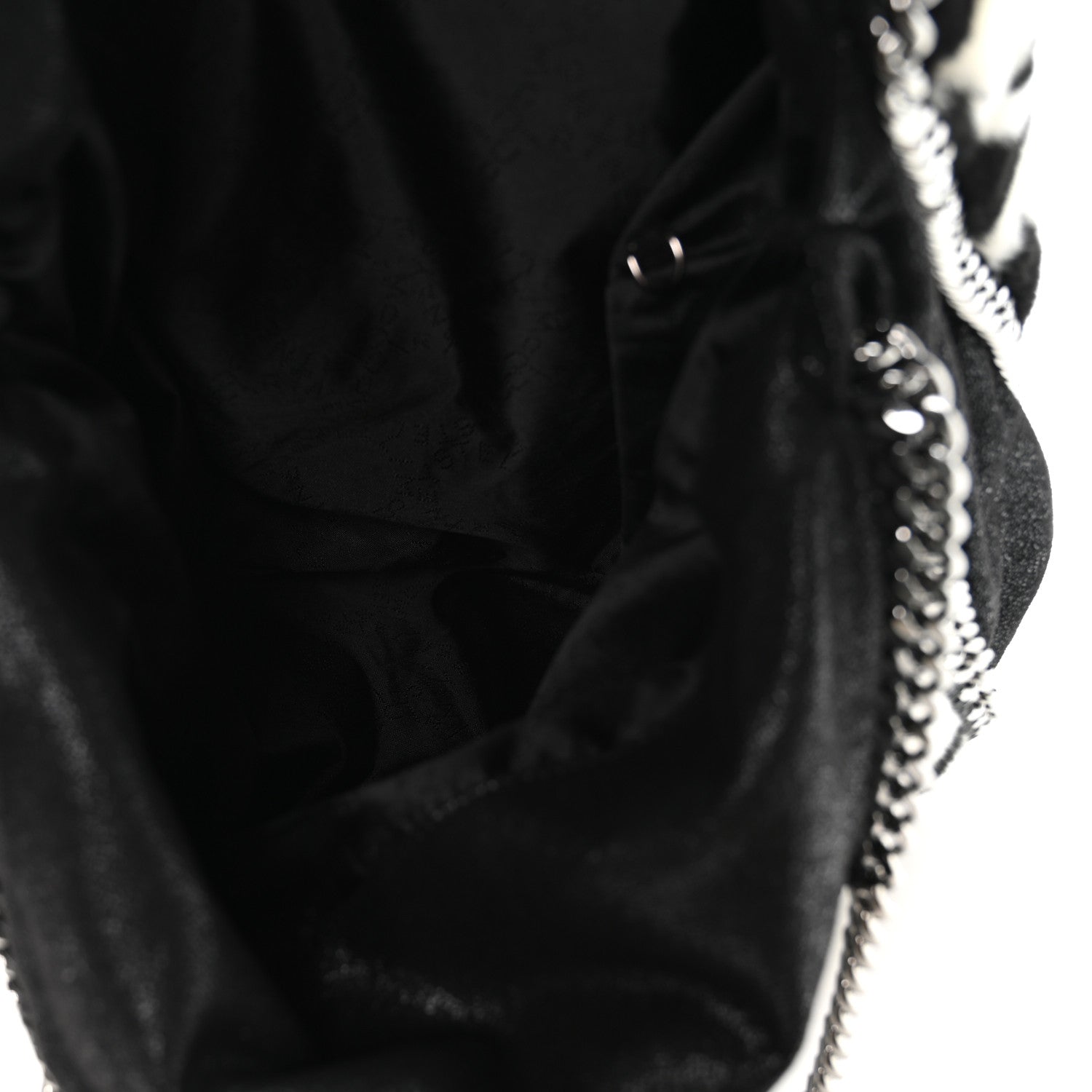 Stella McCartney Eco Fur Houndstooth Big Falabella  Tote Black White 6 of 11