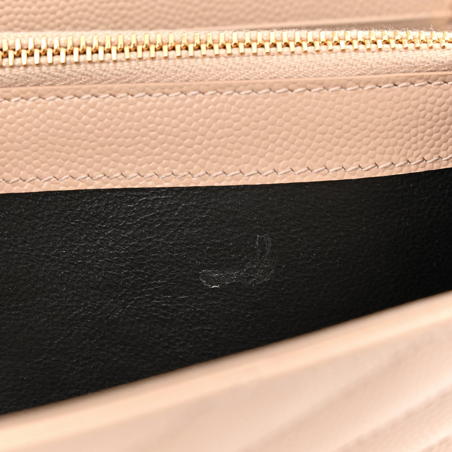 Grain De Poudre Matelasse Chevron Monogram Chain Wallet Nude Powder