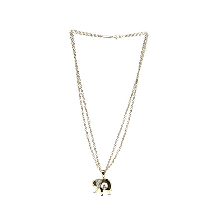 Chopard 18K Yellow Gold Sapphire Happy Diamonds Elephant Pendant Necklace 2 of 5