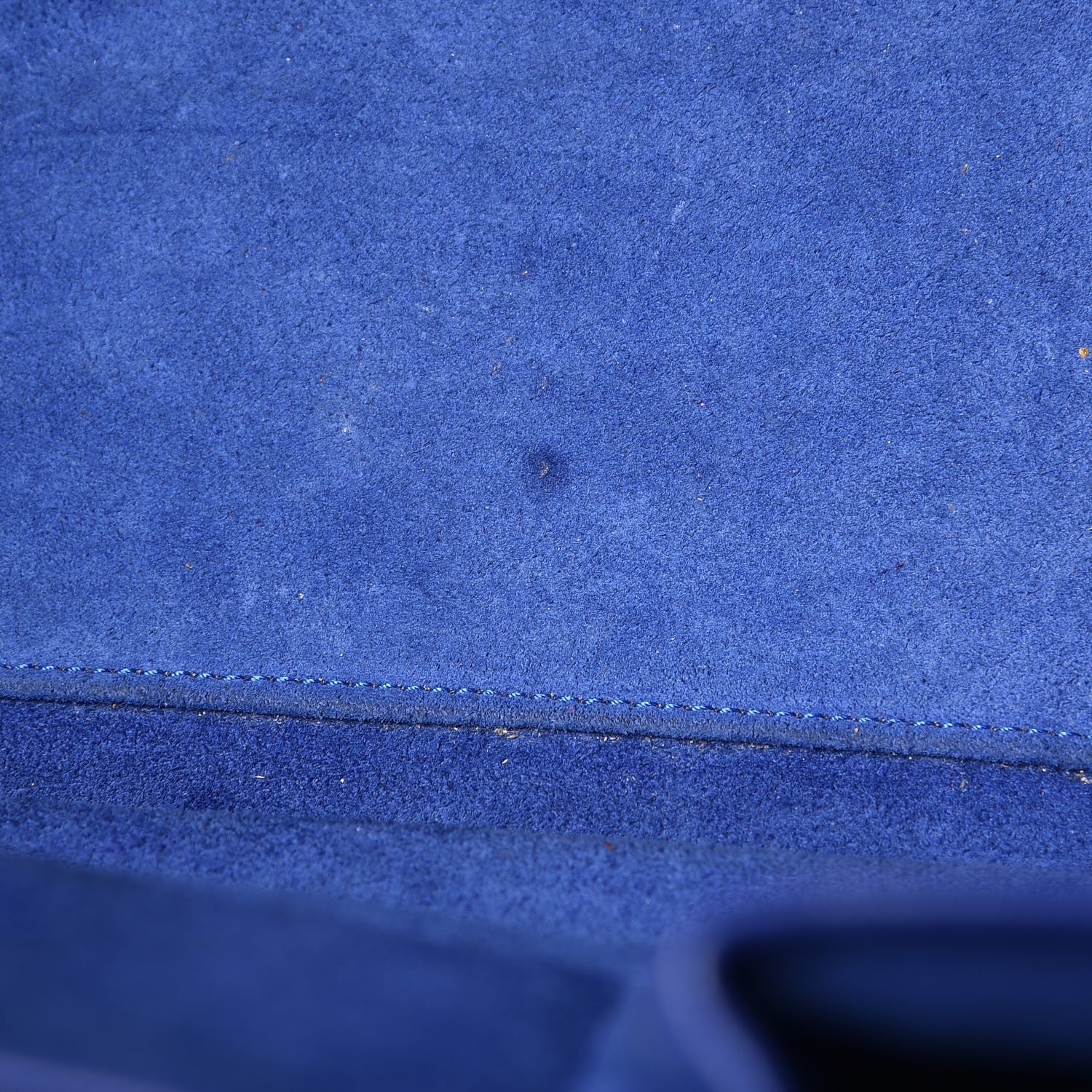 Celine Drummed Calfskin Mini Luggage Indigo 9 of 17